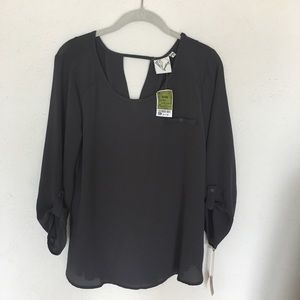 Janet Chung Dark Grey Blouse